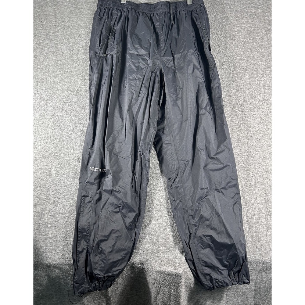 Marmot PreCip Eco Rain Pants Men's XL Black Waterproof Outdoors Hiking Nylon